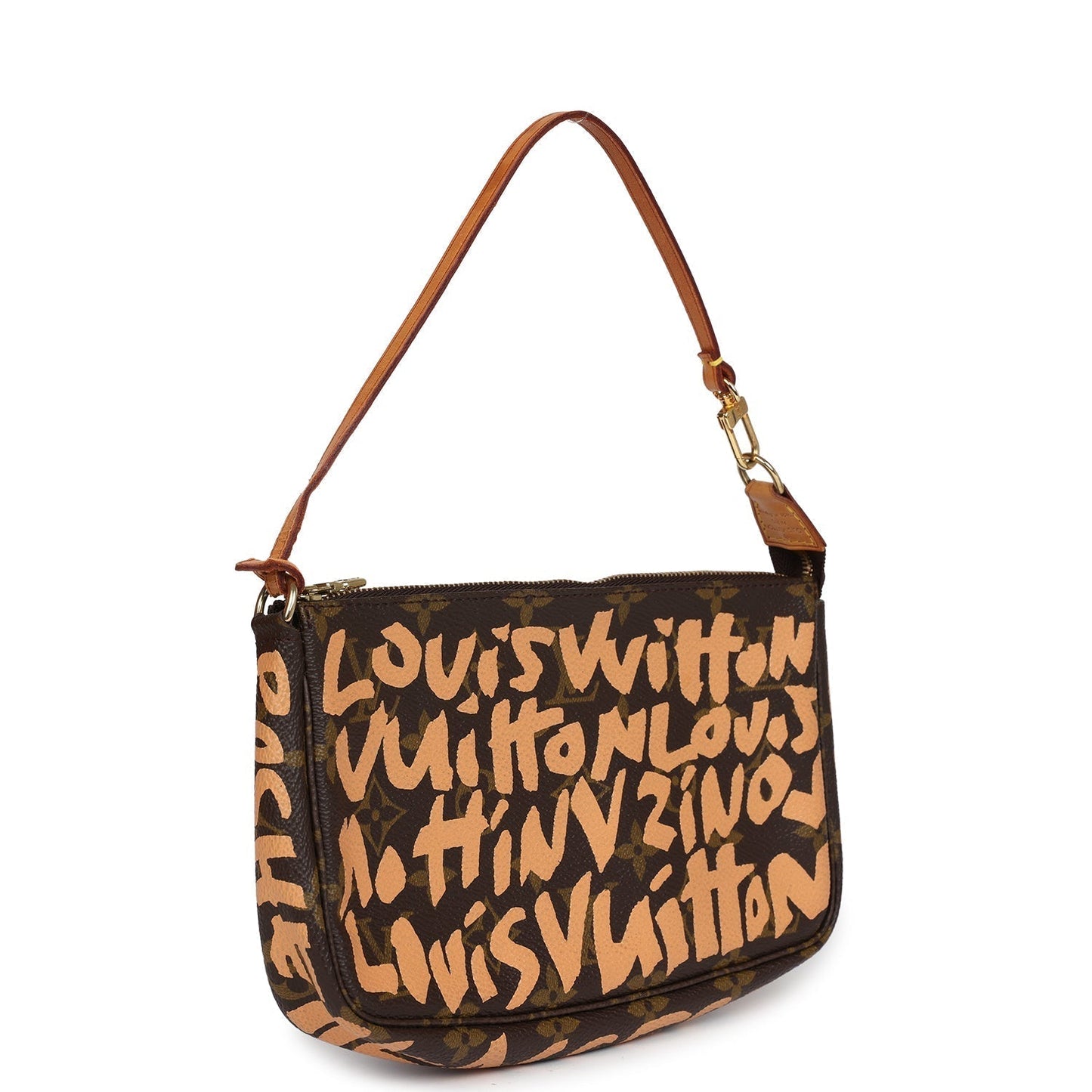 Louis Vuitton x Stephen Sprouse Pochette Accessories Peach Graffiti Gold Hardware