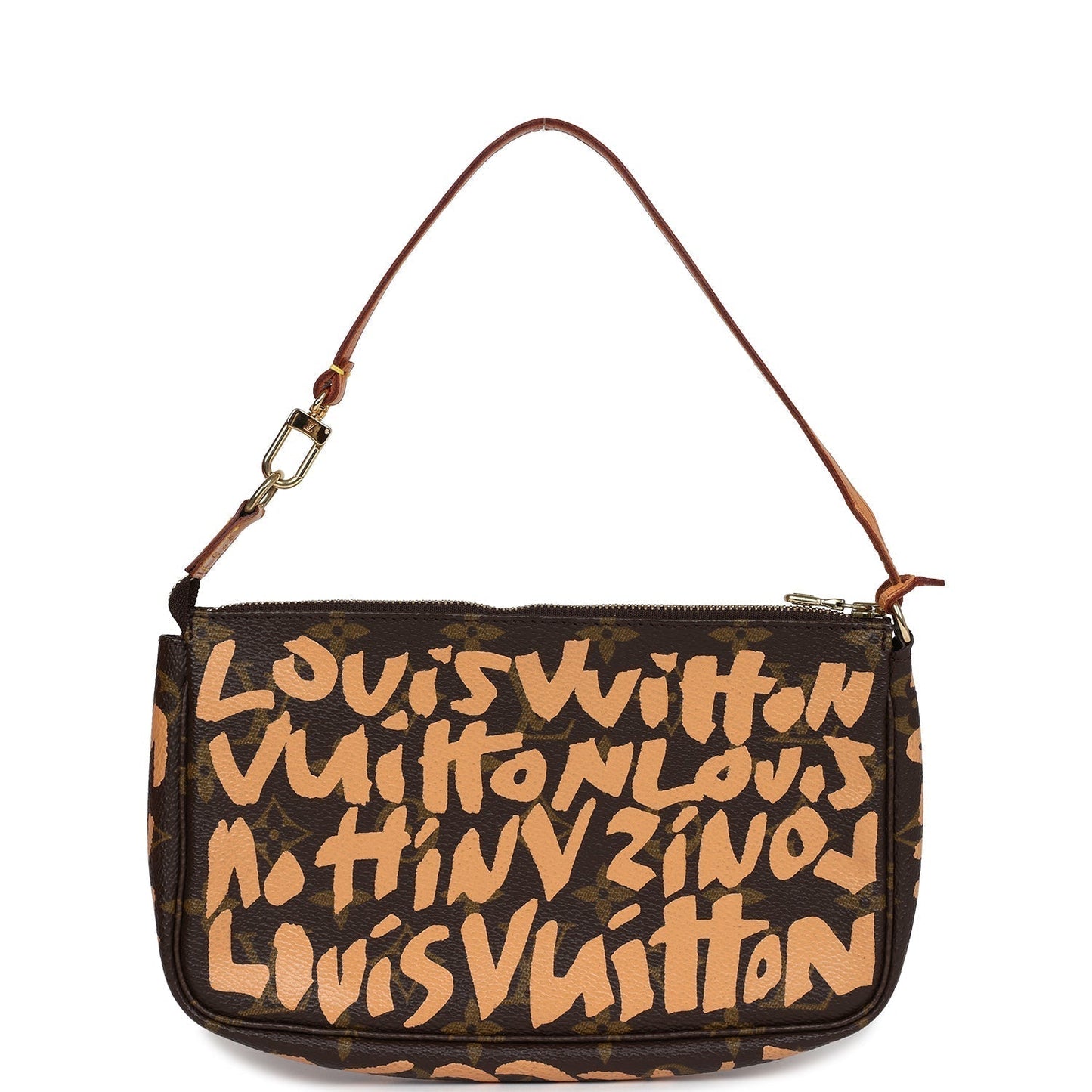 Louis Vuitton x Stephen Sprouse Pochette Accessories Peach Graffiti Gold Hardware
