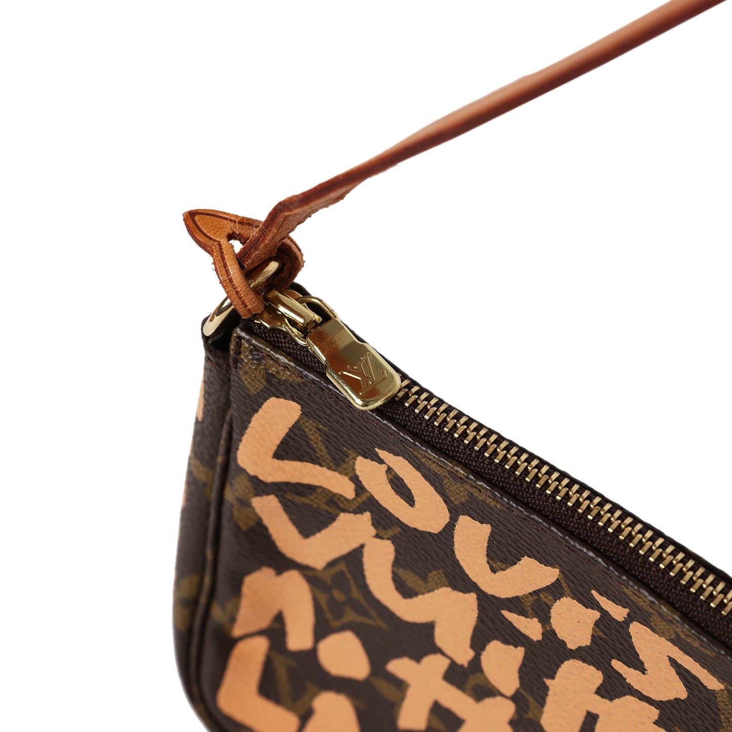 Louis Vuitton x Stephen Sprouse Pochette Accessories Peach Graffiti Gold Hardware