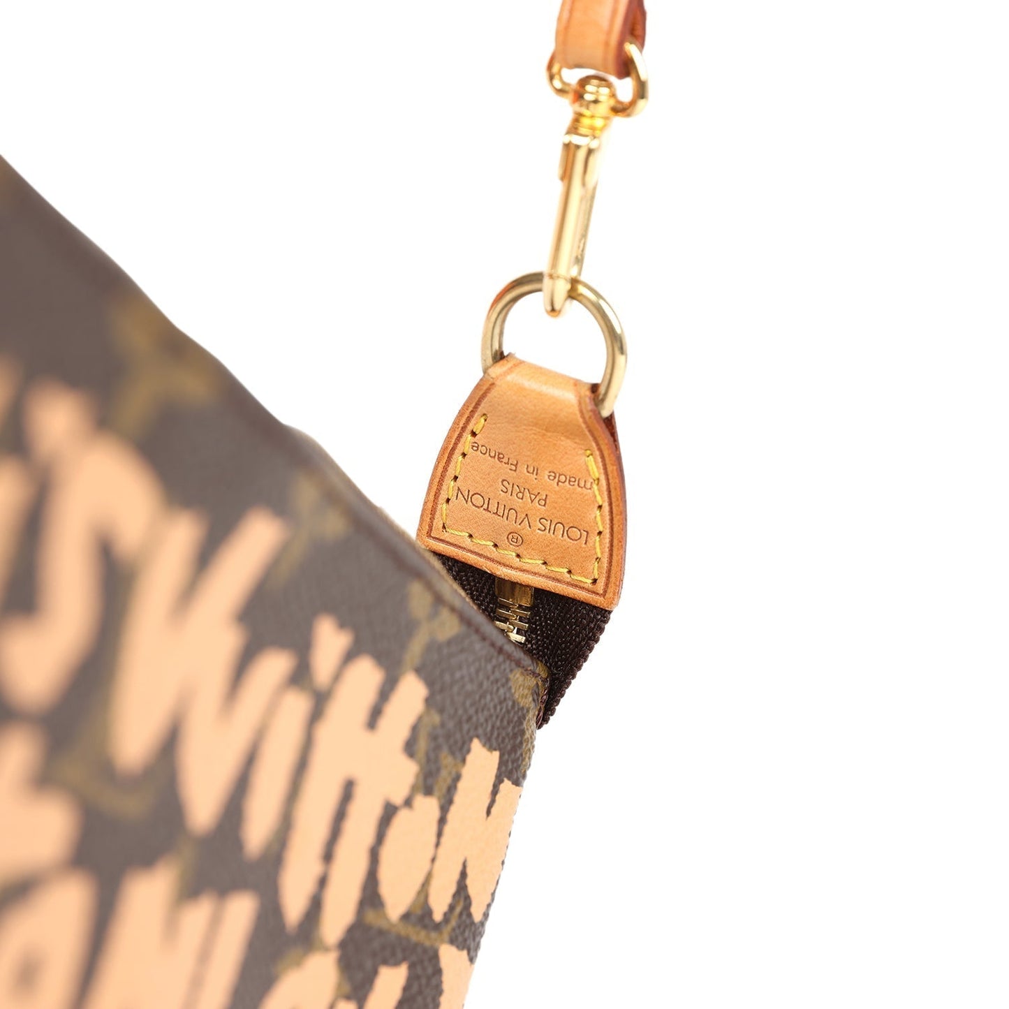 Louis Vuitton x Stephen Sprouse Pochette Accessories Peach Graffiti Gold Hardware