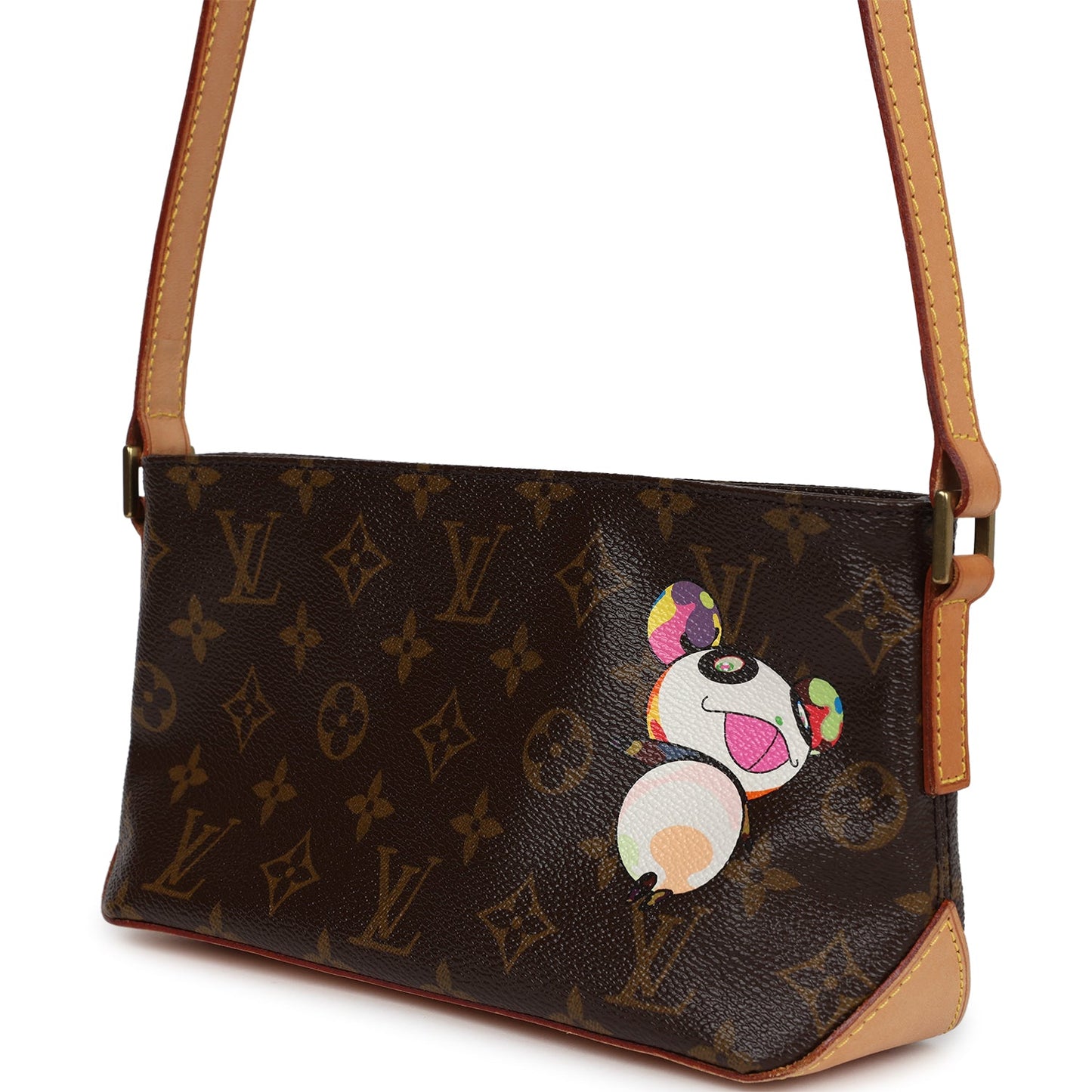 Louis Vuitton X Takashi Murakami Panda Troutter Brown Monogram Gold Hardware