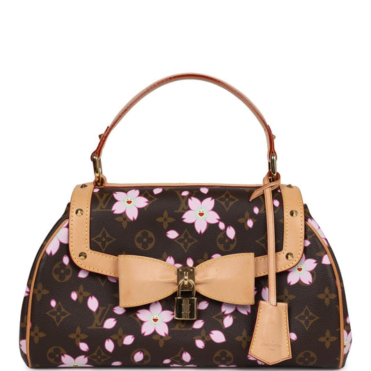 Louis Vuitton x Takashi Murakami Brown Monogram Cherry Blossom Sac Retro PM Gold Hardware