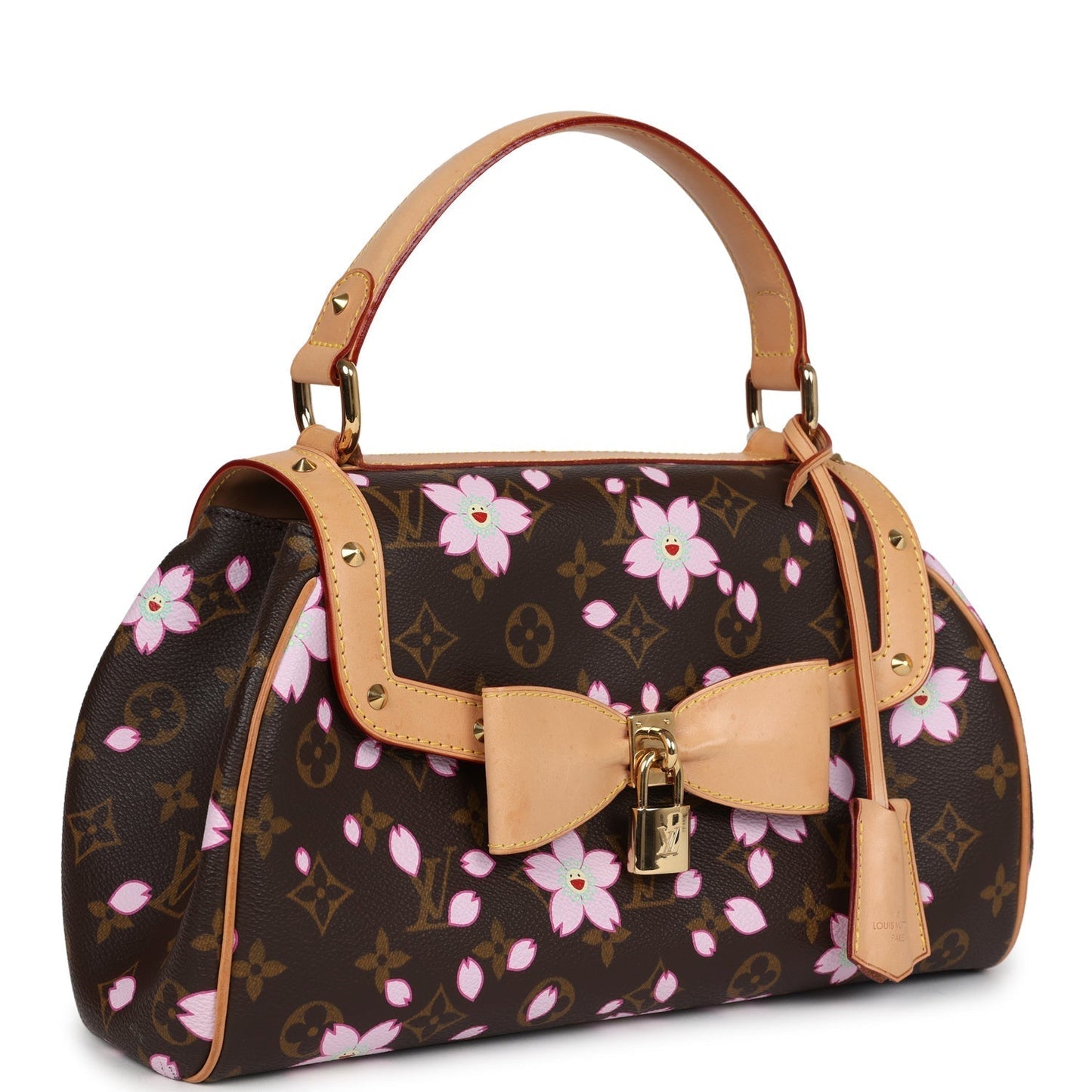 Louis Vuitton x Takashi Murakami Brown Monogram Cherry Blossom Sac Retro PM Gold Hardware