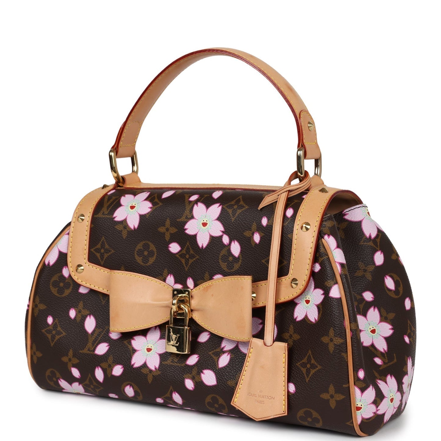 Louis Vuitton x Takashi Murakami Brown Monogram Cherry Blossom Sac Retro PM Gold Hardware