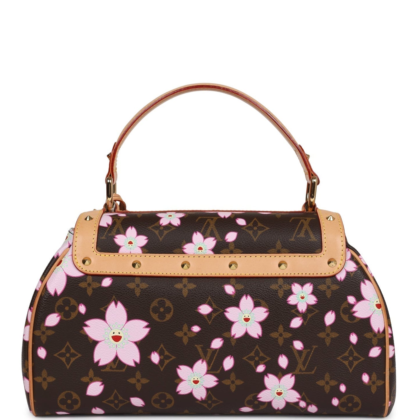 Louis Vuitton x Takashi Murakami Brown Monogram Cherry Blossom Sac Retro PM Gold Hardware