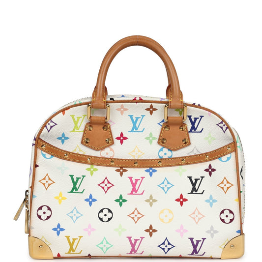 Louis Vuitton White Multicolor Monogram Trouville Gold Hardware
