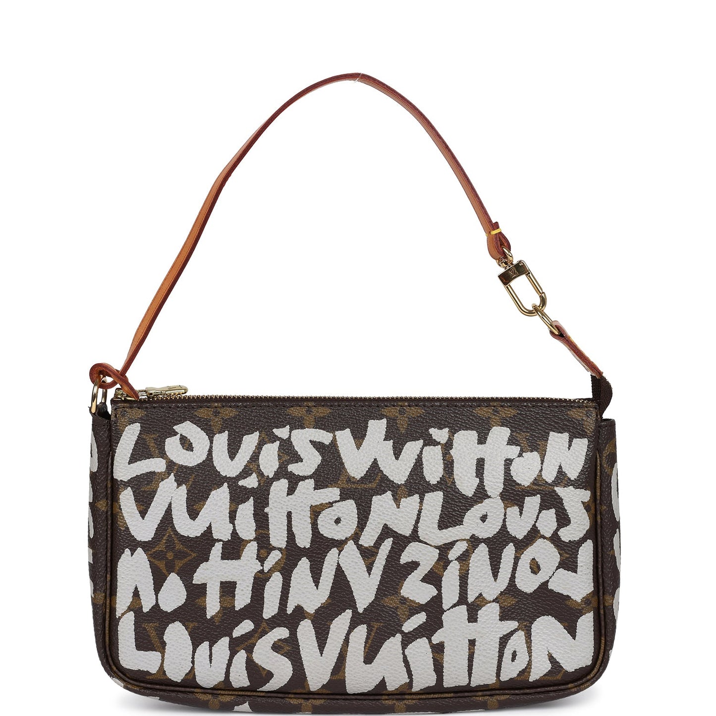 Louis Vuitton x Stephen Sprouse Pochette Accessories White Monogram Graffiti Gold Hardware
