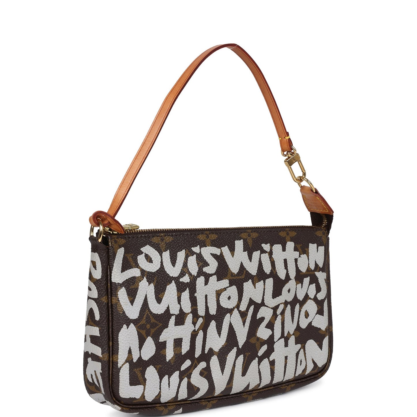 Louis Vuitton x Stephen Sprouse Pochette Accessories White Monogram Graffiti Gold Hardware