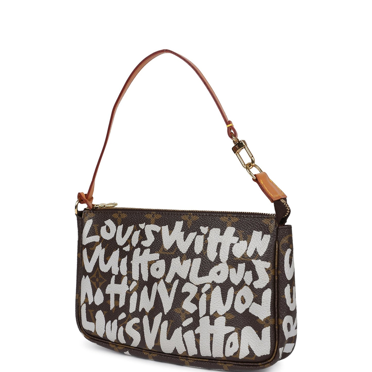 Louis Vuitton x Stephen Sprouse Pochette Accessories White Monogram Graffiti Gold Hardware