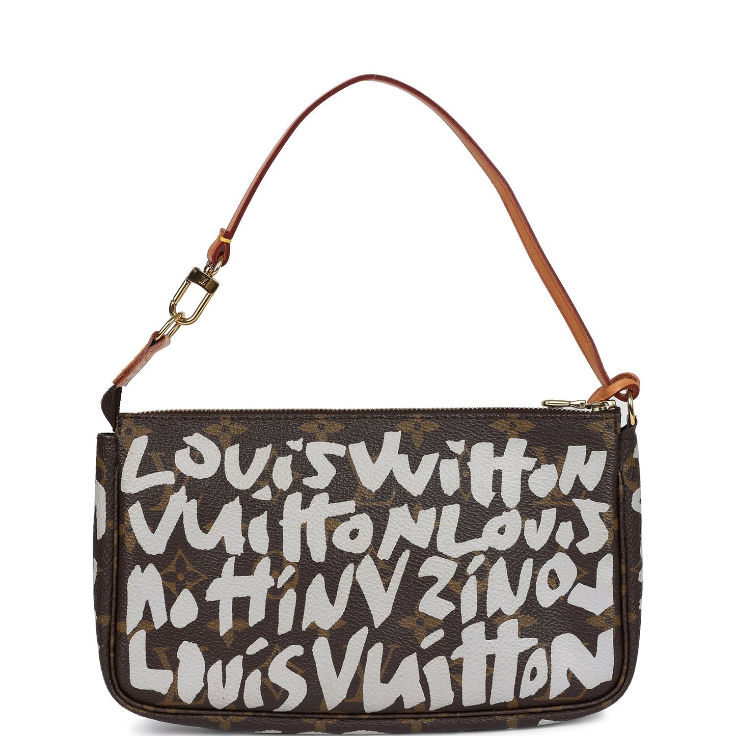 Louis Vuitton x Stephen Sprouse Pochette Accessories White Monogram Graffiti Gold Hardware