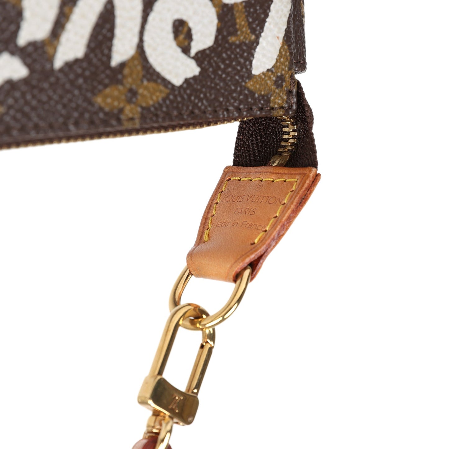 Louis Vuitton x Stephen Sprouse Pochette Accessories White Monogram Graffiti Gold Hardware