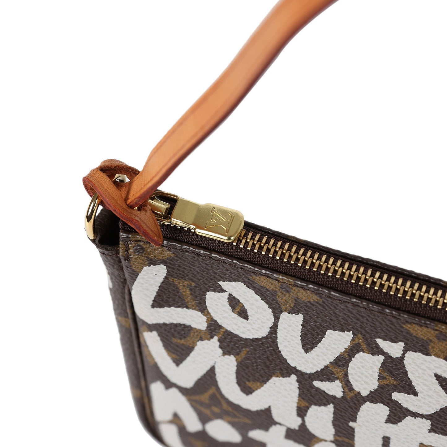 Louis Vuitton x Stephen Sprouse Pochette Accessories White Monogram Graffiti Gold Hardware