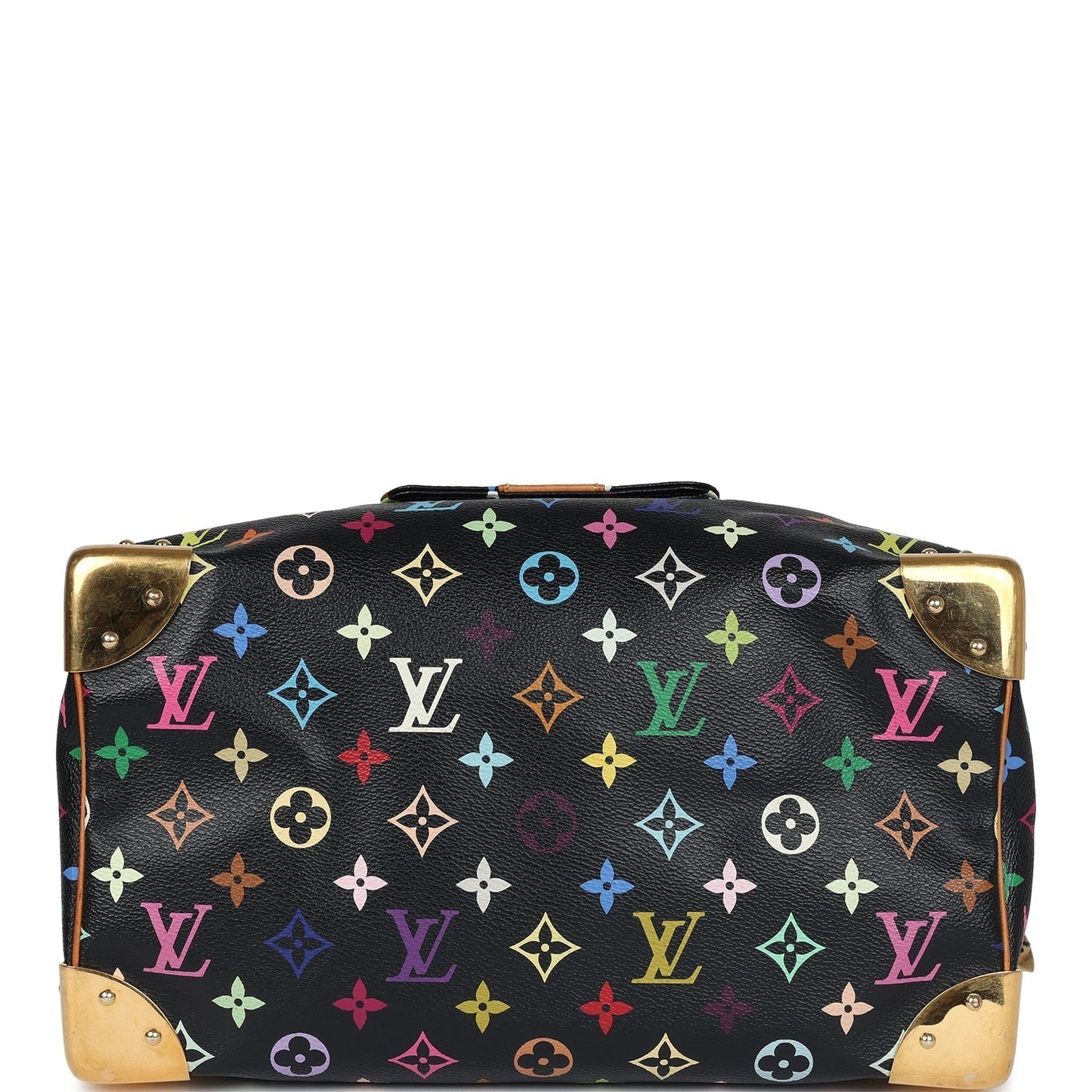 Louis Vuitton x Takashi Murakami Speedy 30 Black Multicolored Monogram Gold Hardware