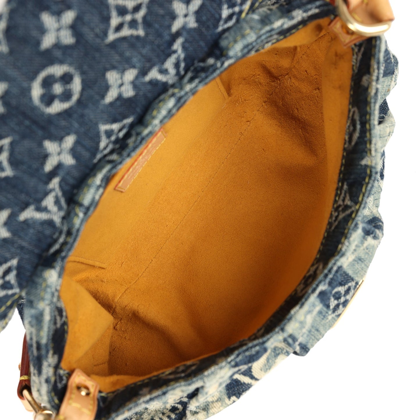 Louis Vuitton Mini Striped Pleaty Raye Blue Washed Monogram Denim Gold Hardware