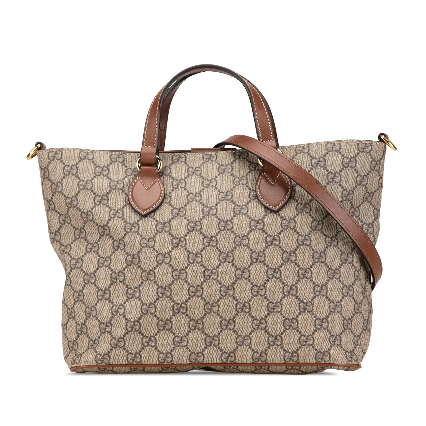 Gucci Small GG Supreme Satchel Brown