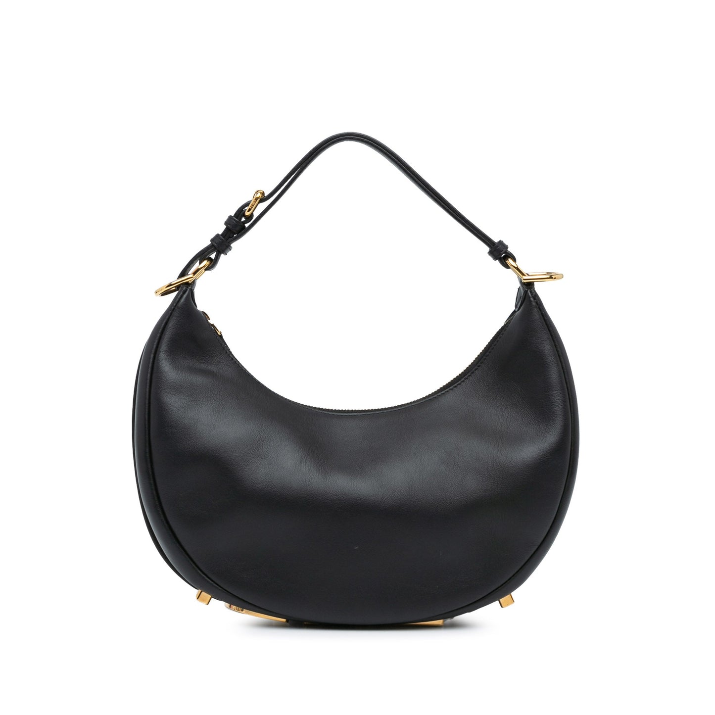 Fendi Medium Leather Fendigraphy Hobo Black