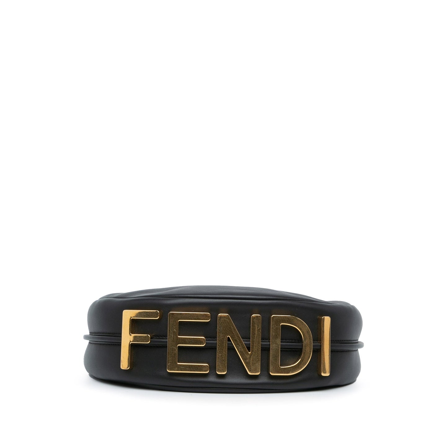 Fendi Medium Leather Fendigraphy Hobo Black