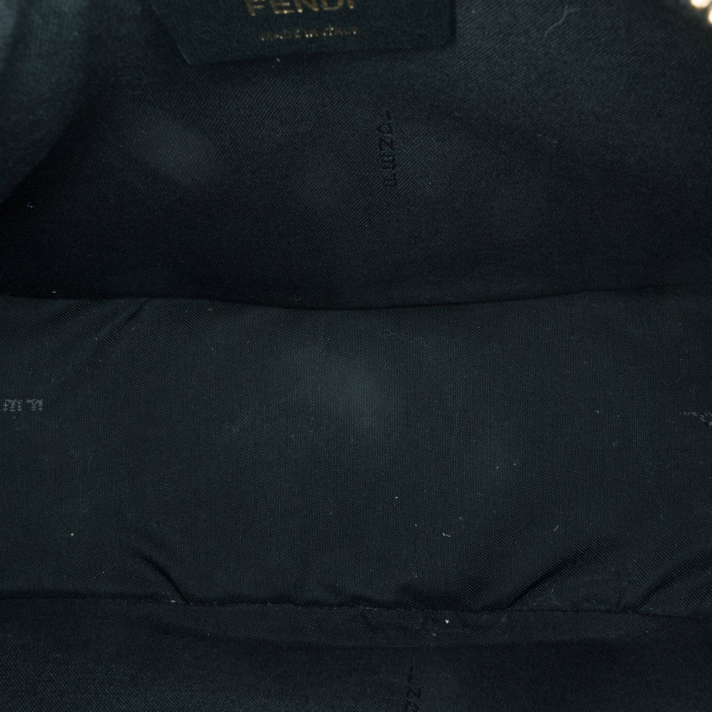 Fendi Medium Leather Fendigraphy Hobo Black