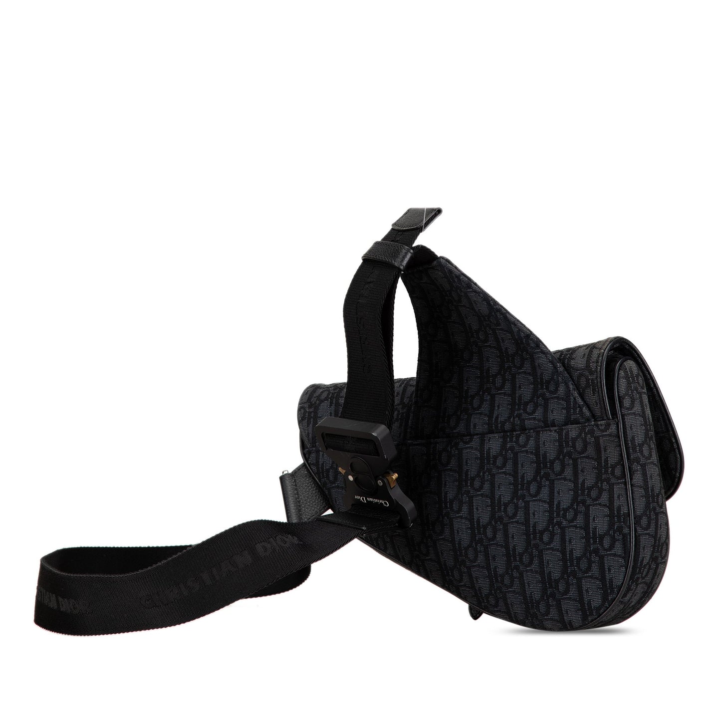 Dior Oblique Canvas Saddle Crossbody Black