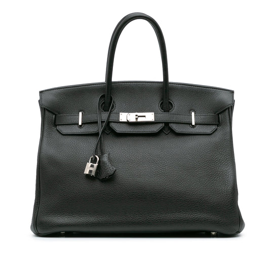 Hermès Clemence Birkin Retourne 35 Black