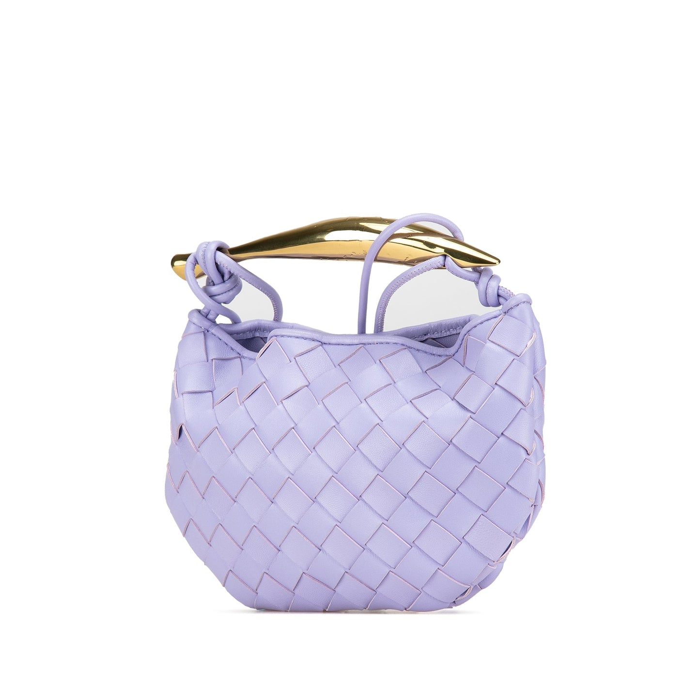 Bottega Veneta Baby Lambskin Intrecciato Sardine Bag Purple