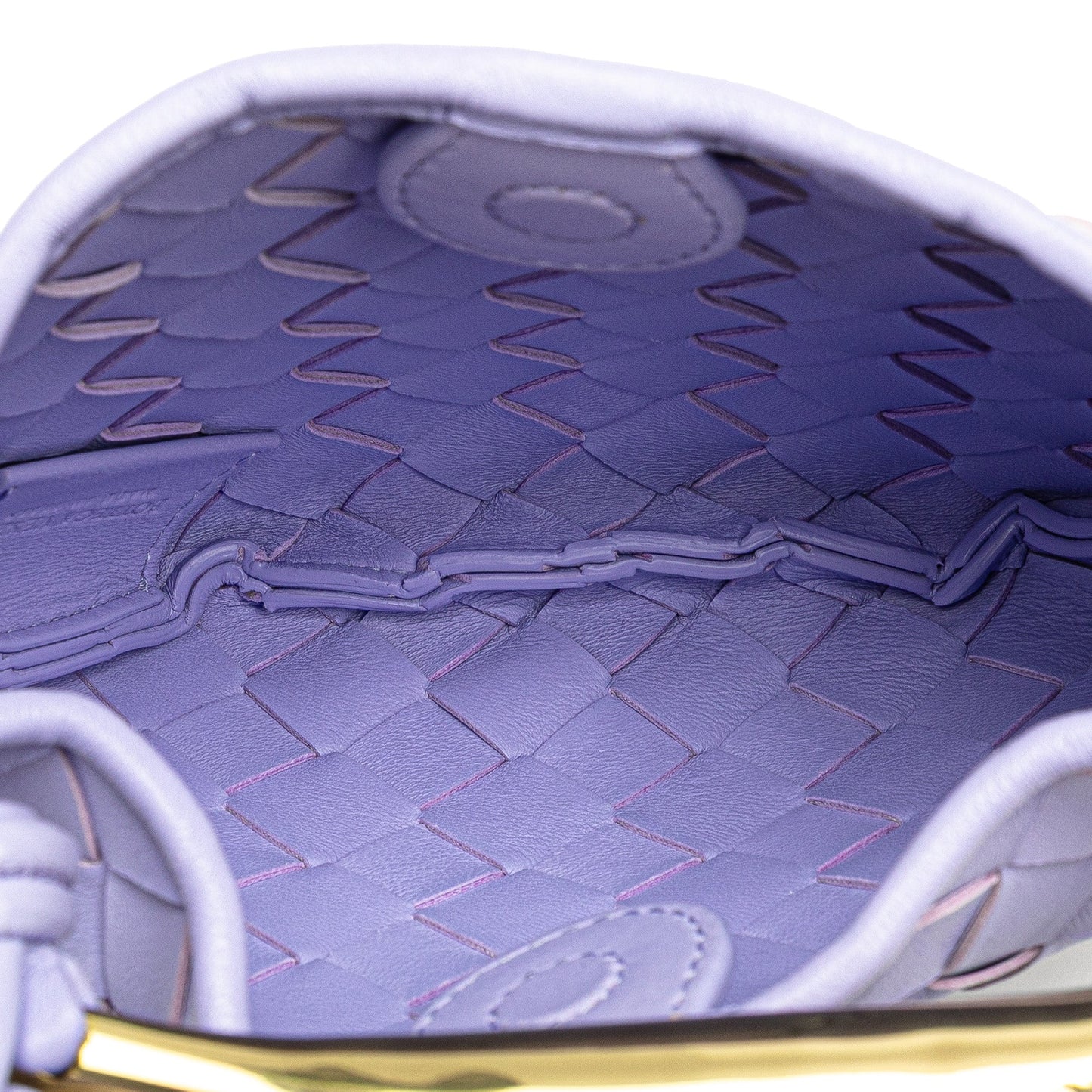 Bottega Veneta Baby Lambskin Intrecciato Sardine Bag Purple