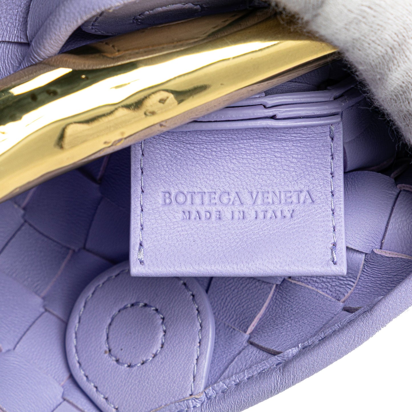 Bottega Veneta Baby Lambskin Intrecciato Sardine Bag Purple