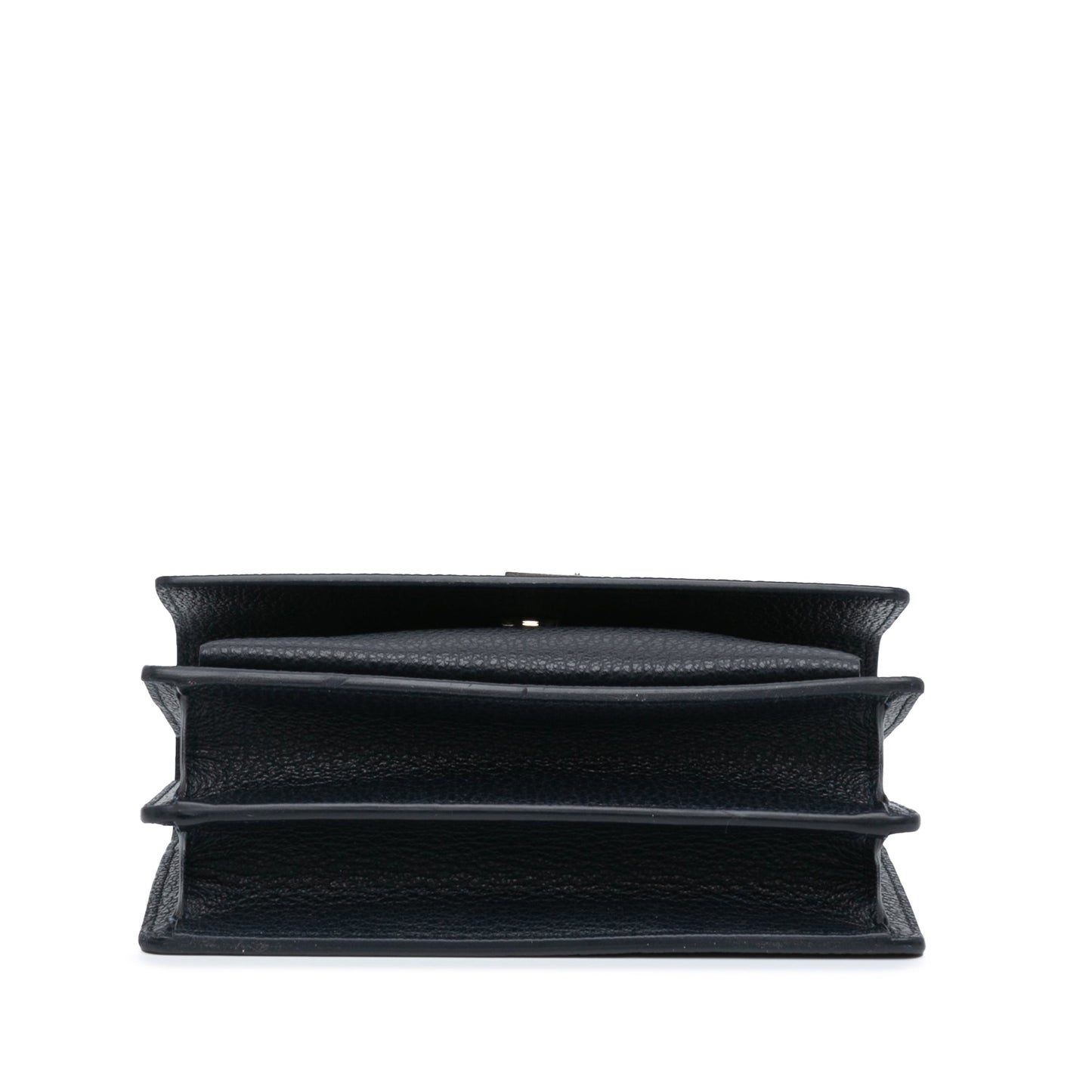 Saint Laurent Medium Grained Calfskin Monogram Sunset Crossbody Blue