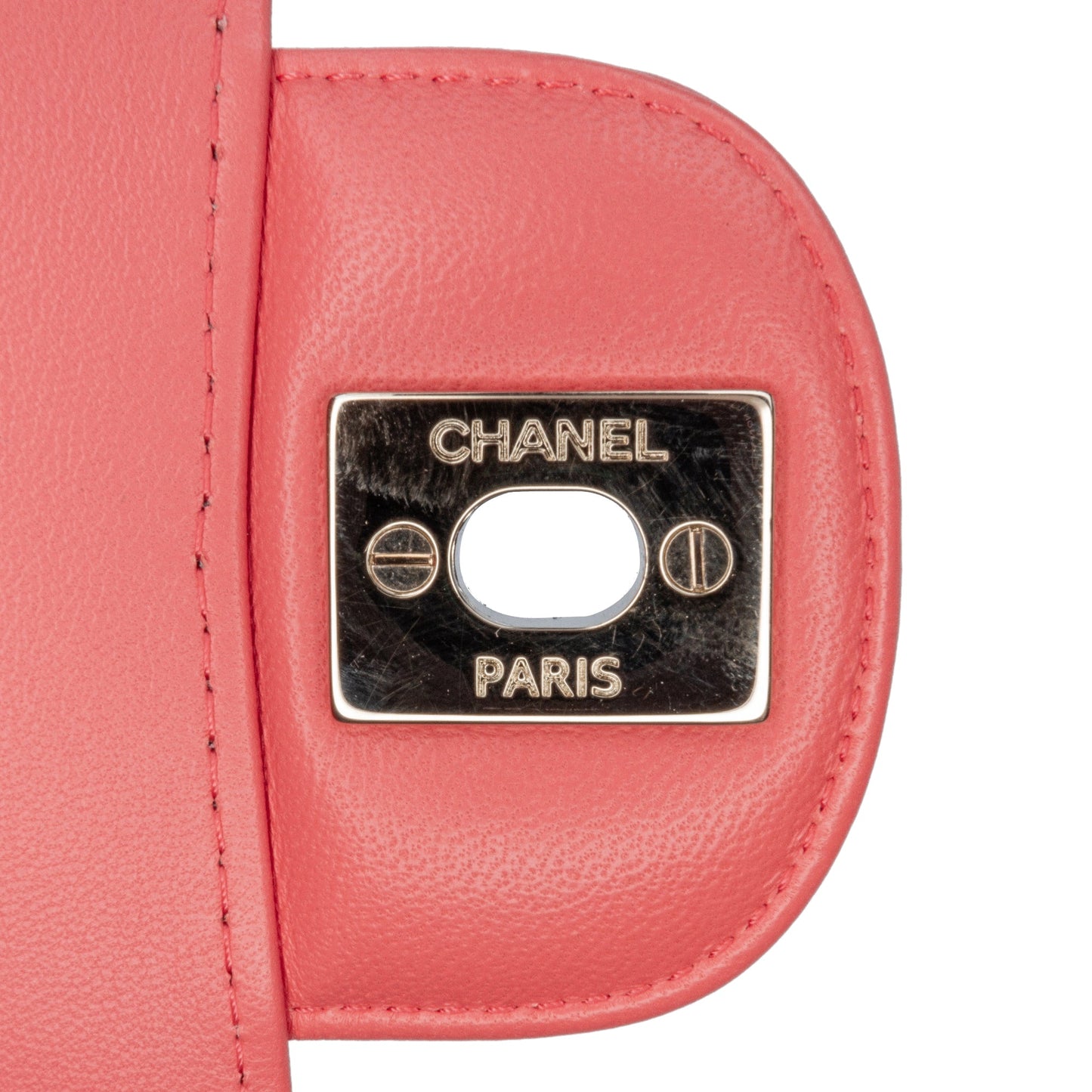 Chanel Medium Classic Chevron Lambskin Double Flap Red