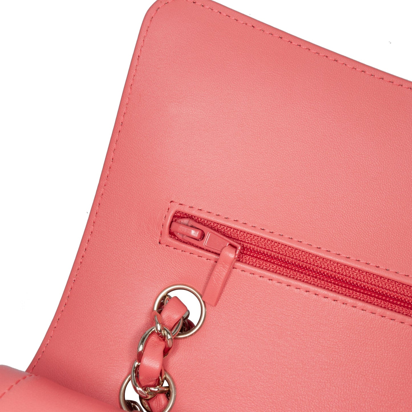 Chanel Medium Classic Chevron Lambskin Double Flap Red