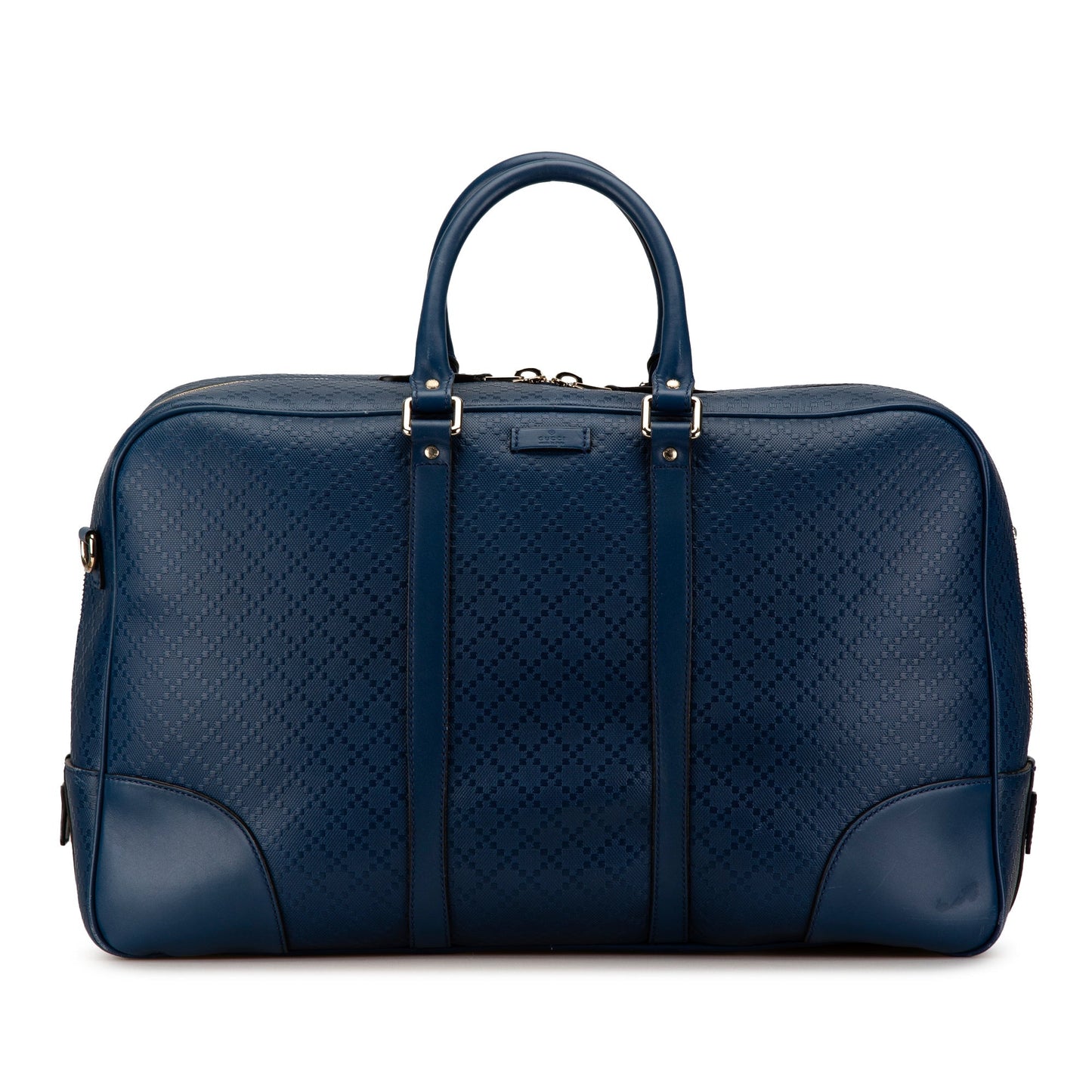Gucci Bright Diamante Leather Travel Bag Blue