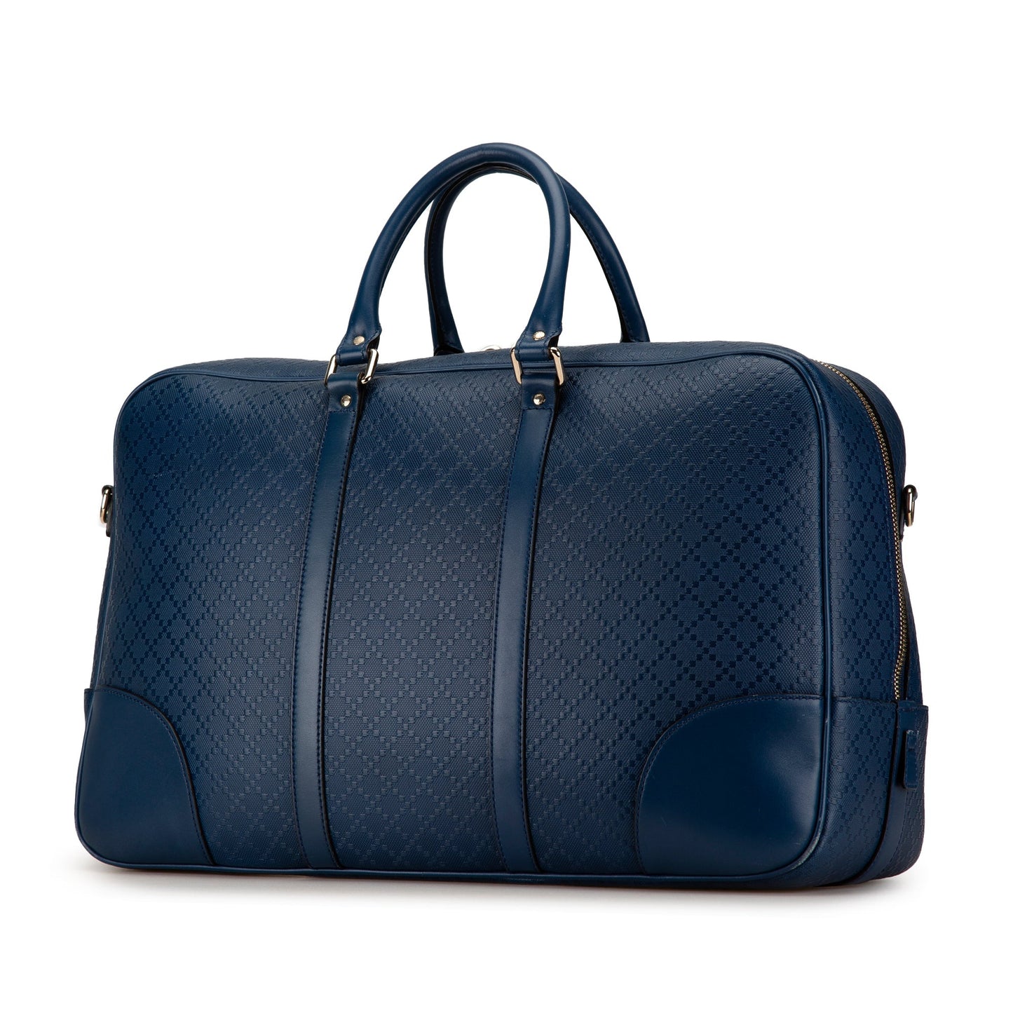 Gucci Bright Diamante Leather Travel Bag Blue