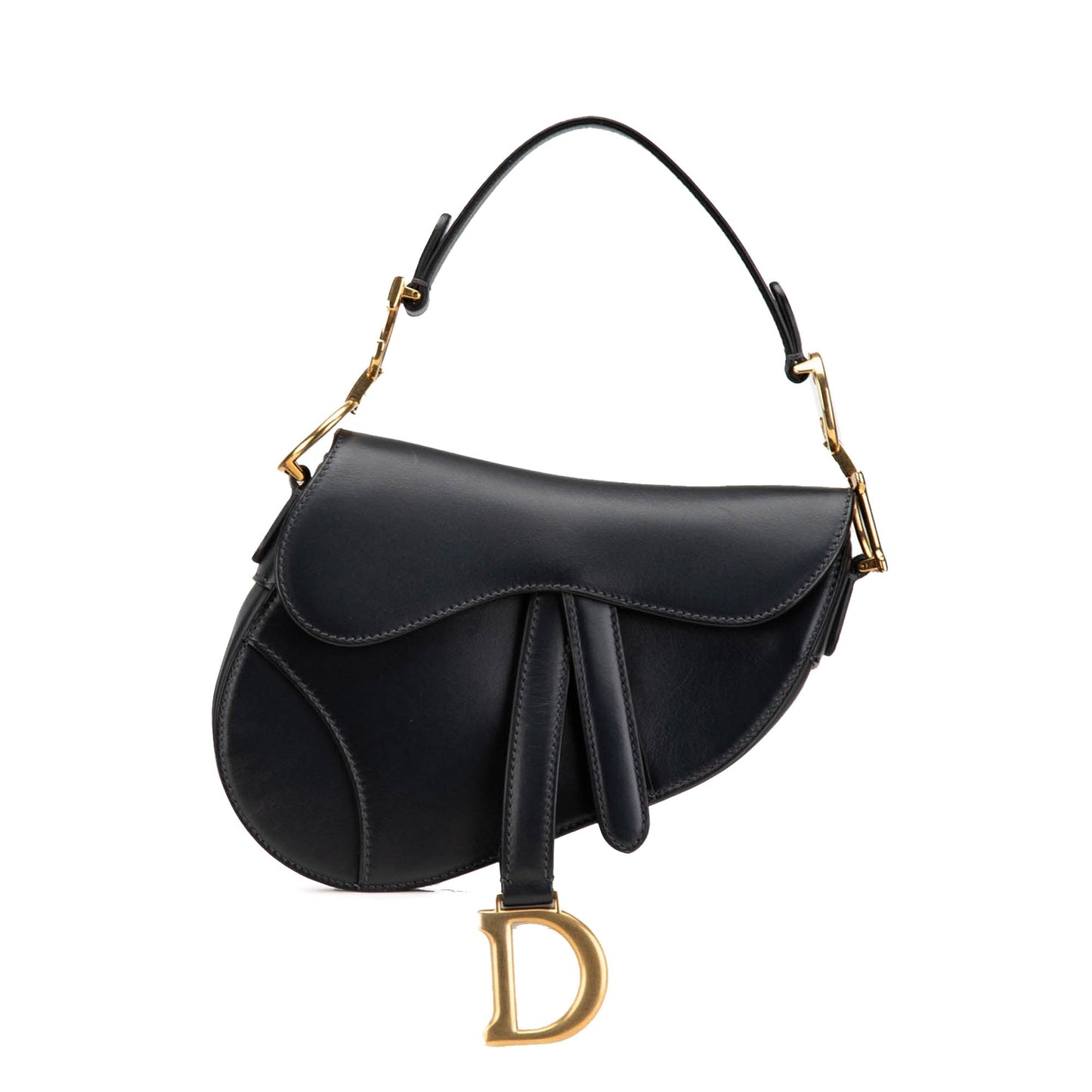 Dior Mini Leather Saddle Black