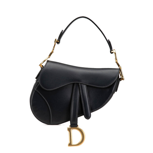 Dior Mini Leather Saddle Black