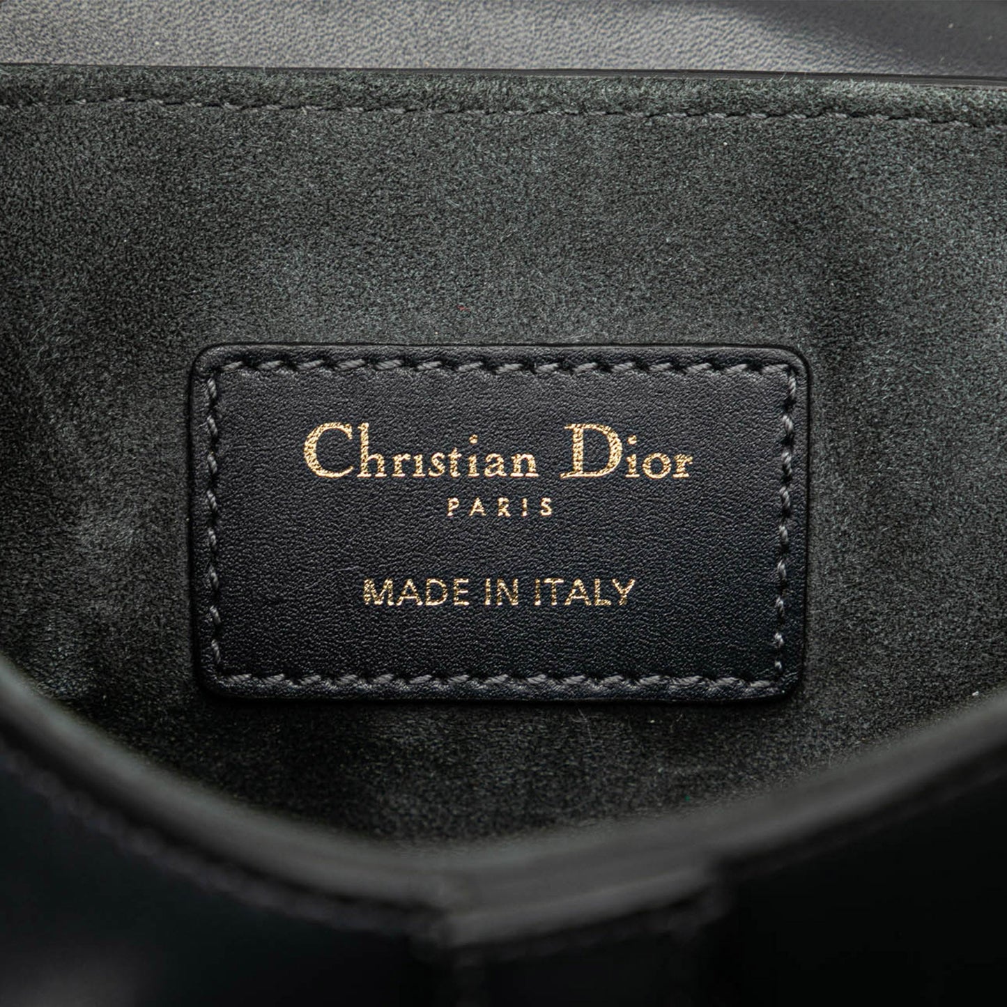 Dior Mini Leather Saddle Black