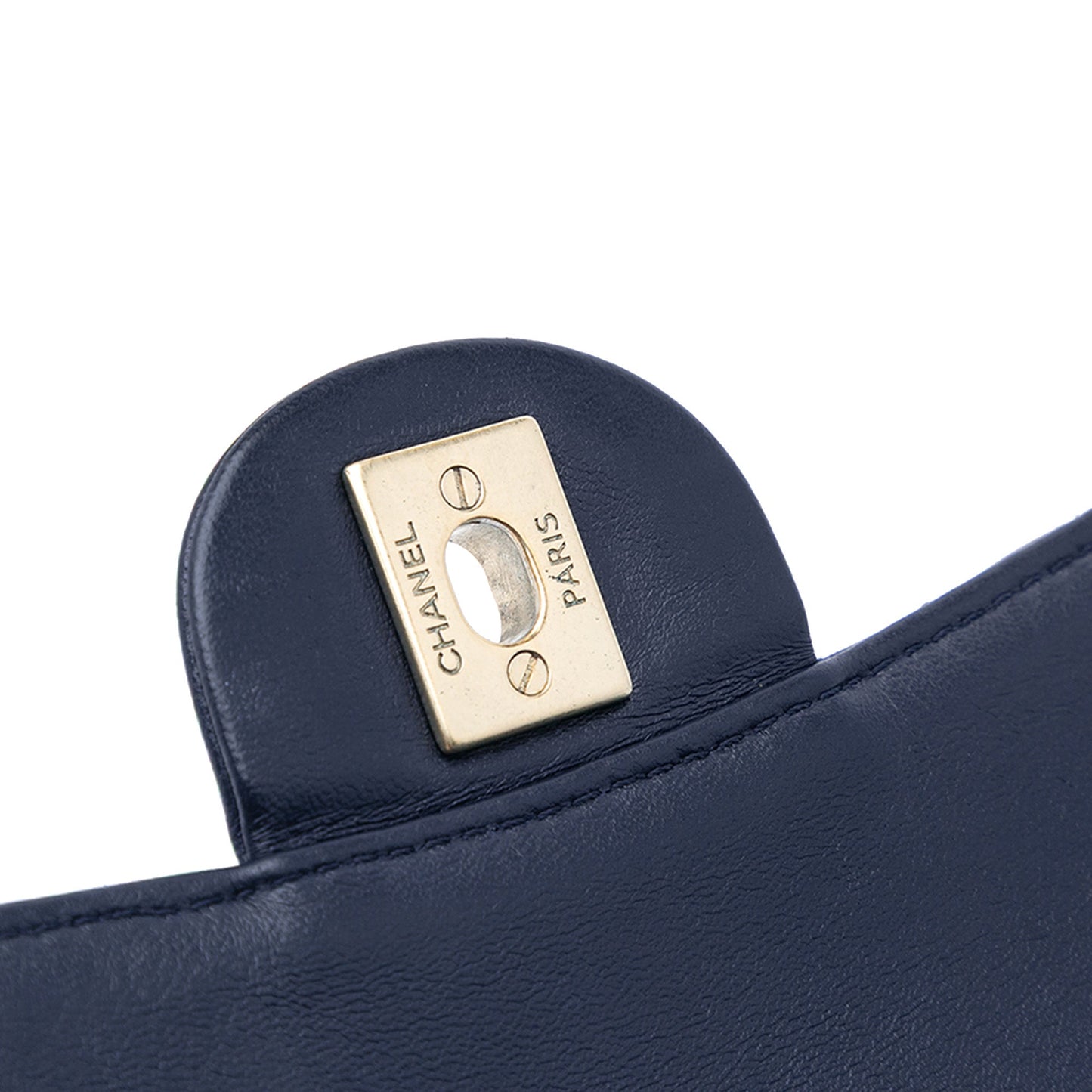 Chanel Medium Quilted Lambskin Mademoiselle Chic Flap Blue
