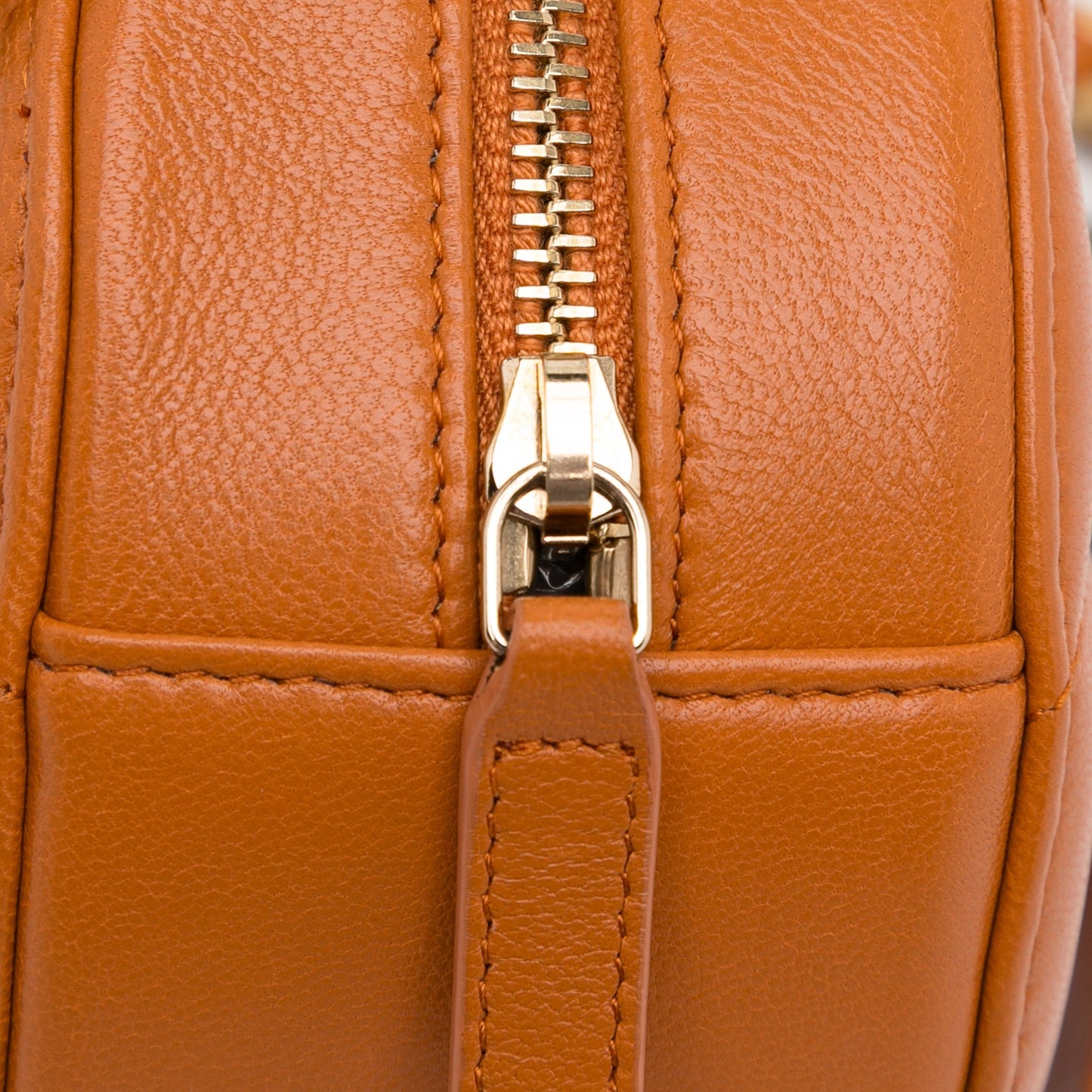 Chanel Lambskin 19 Round Clutch with Chain Brown