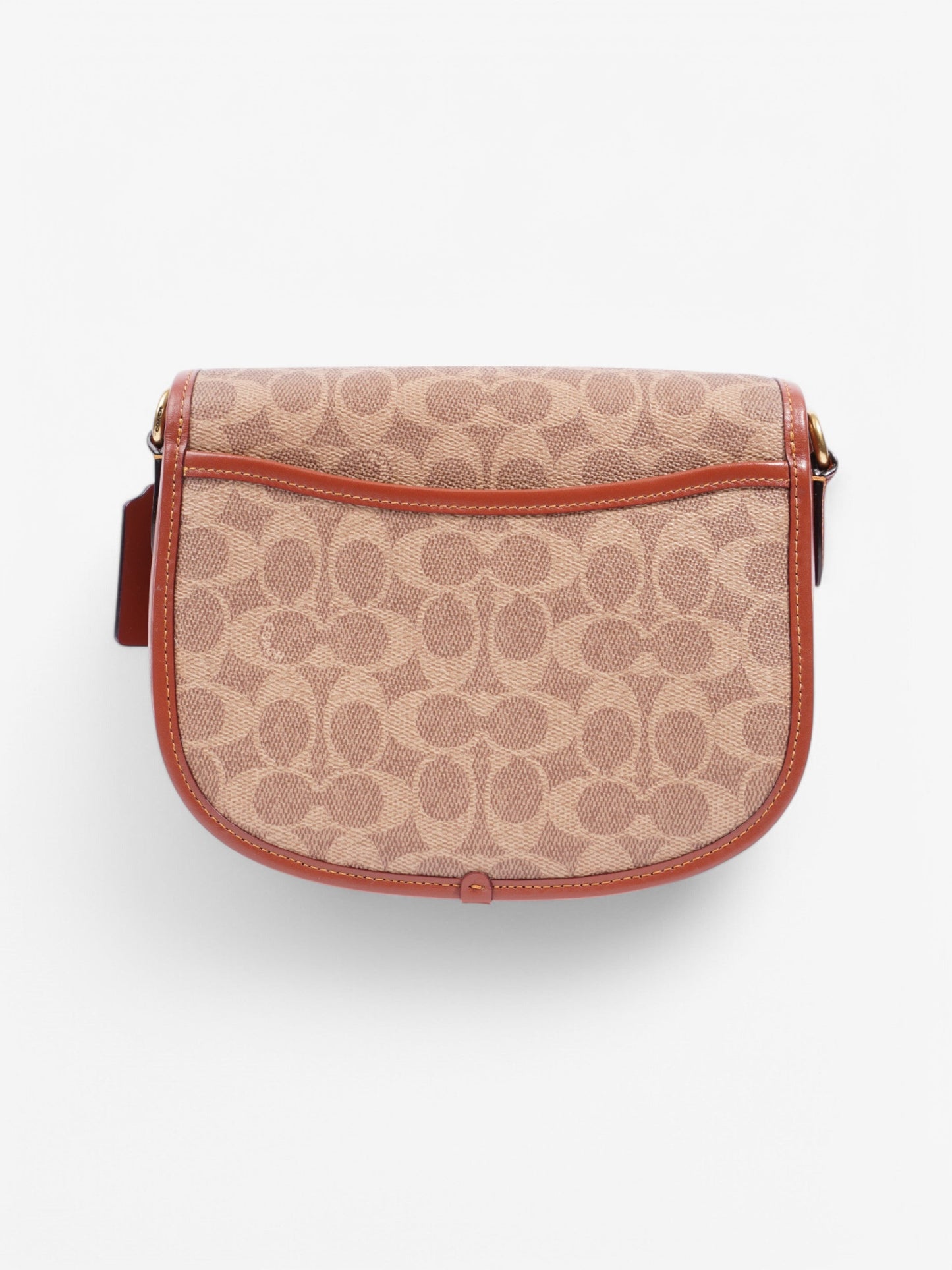Coach Coach Willow Saddle Handbag Brown / Red Coated Canvas