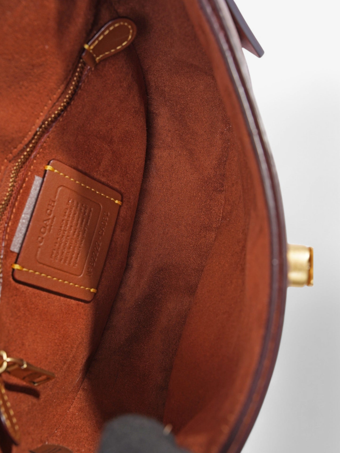 Coach Coach Willow Saddle Handbag Brown / Red Coated Canvas