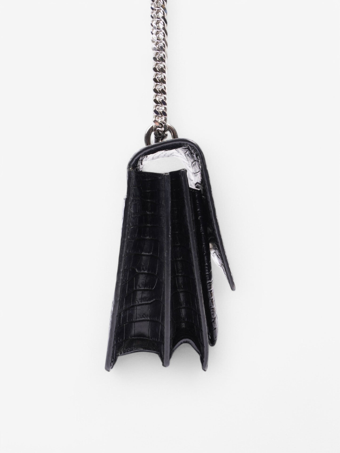 Saint Laurent Sunset Black Embossed Leather Medium