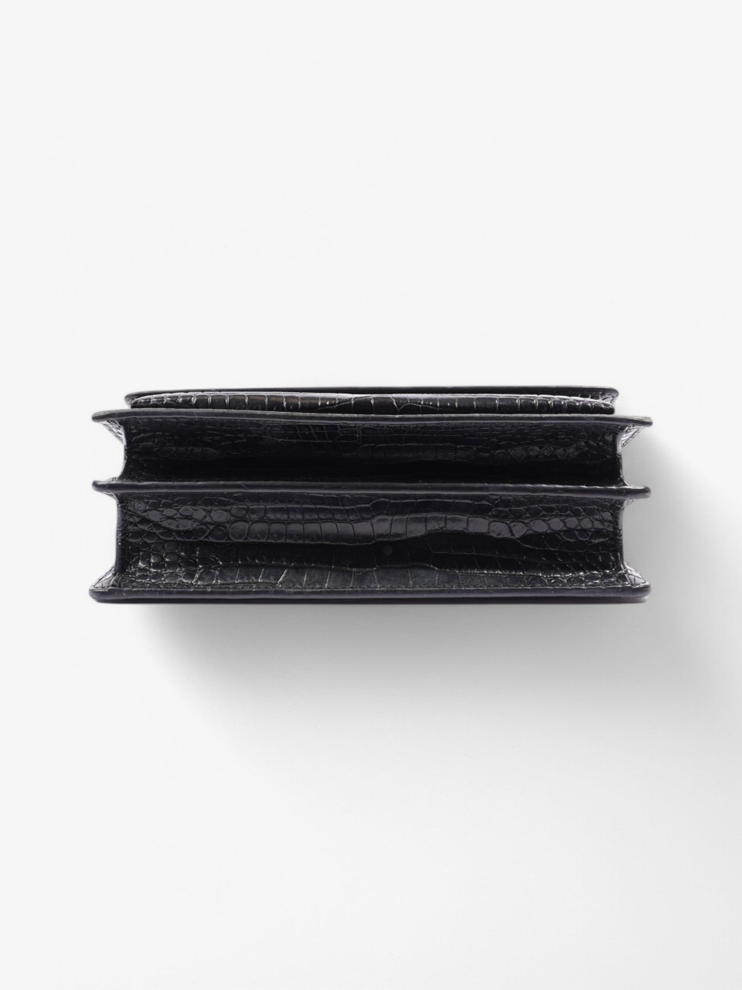 Saint Laurent Sunset Black Embossed Leather Medium