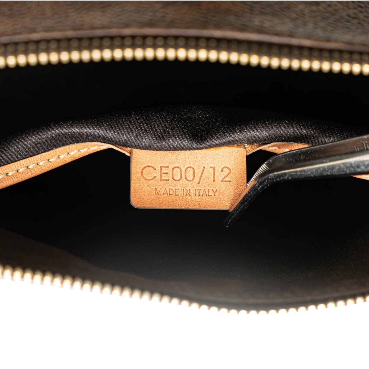 Celine Macadam Coated Canvas Shoulder Bag Brown