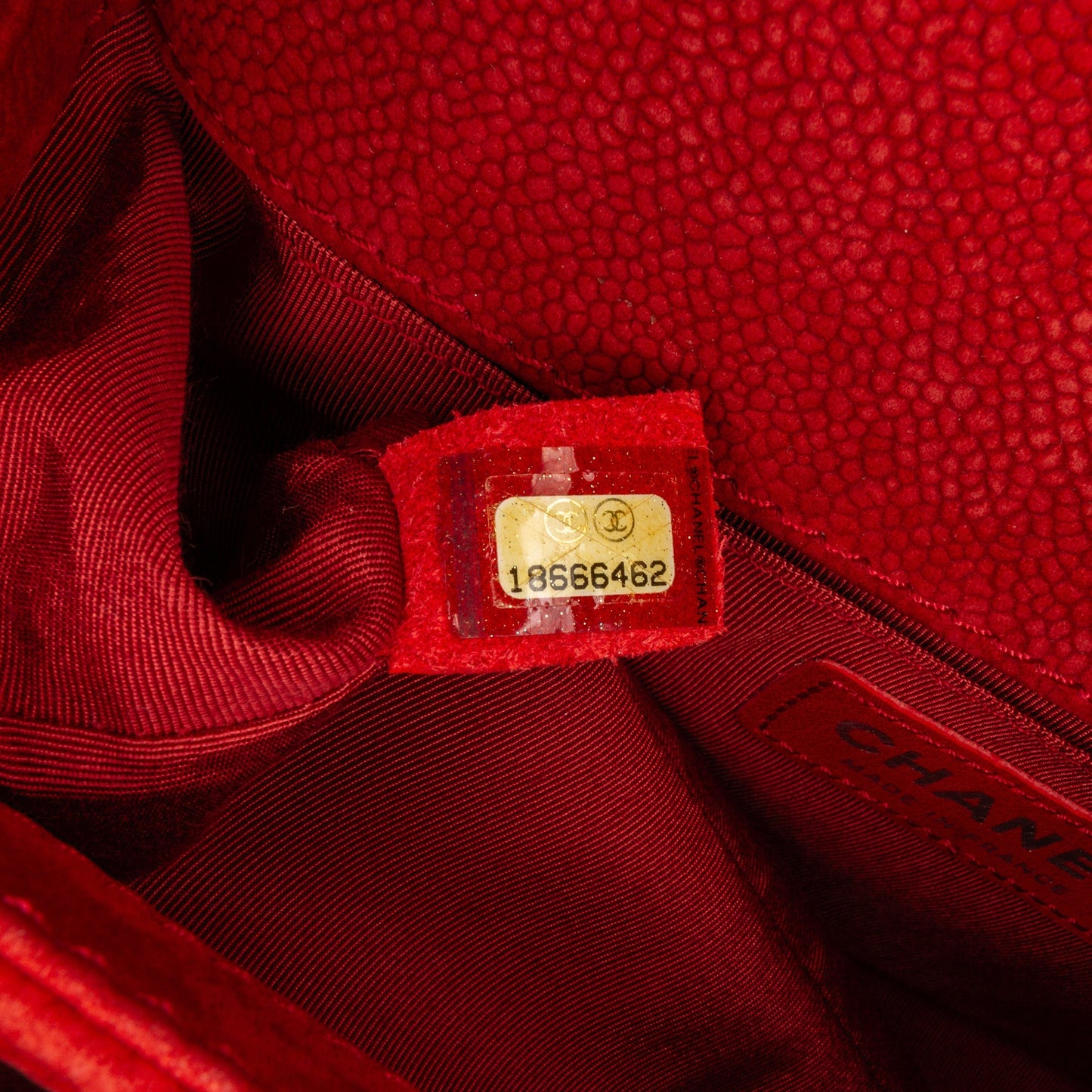 Chanel Old Medium Quilted Caviar Boy Flap Red