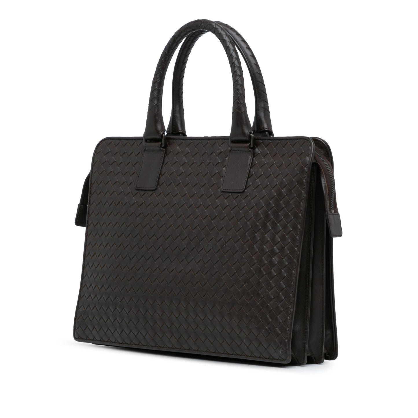 Bottega Veneta Intrecciato Business Bag Brown