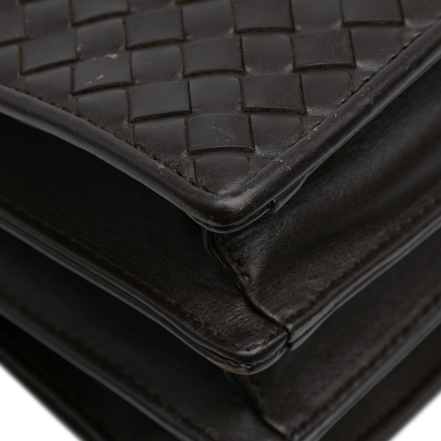 Bottega Veneta Intrecciato Business Bag Brown