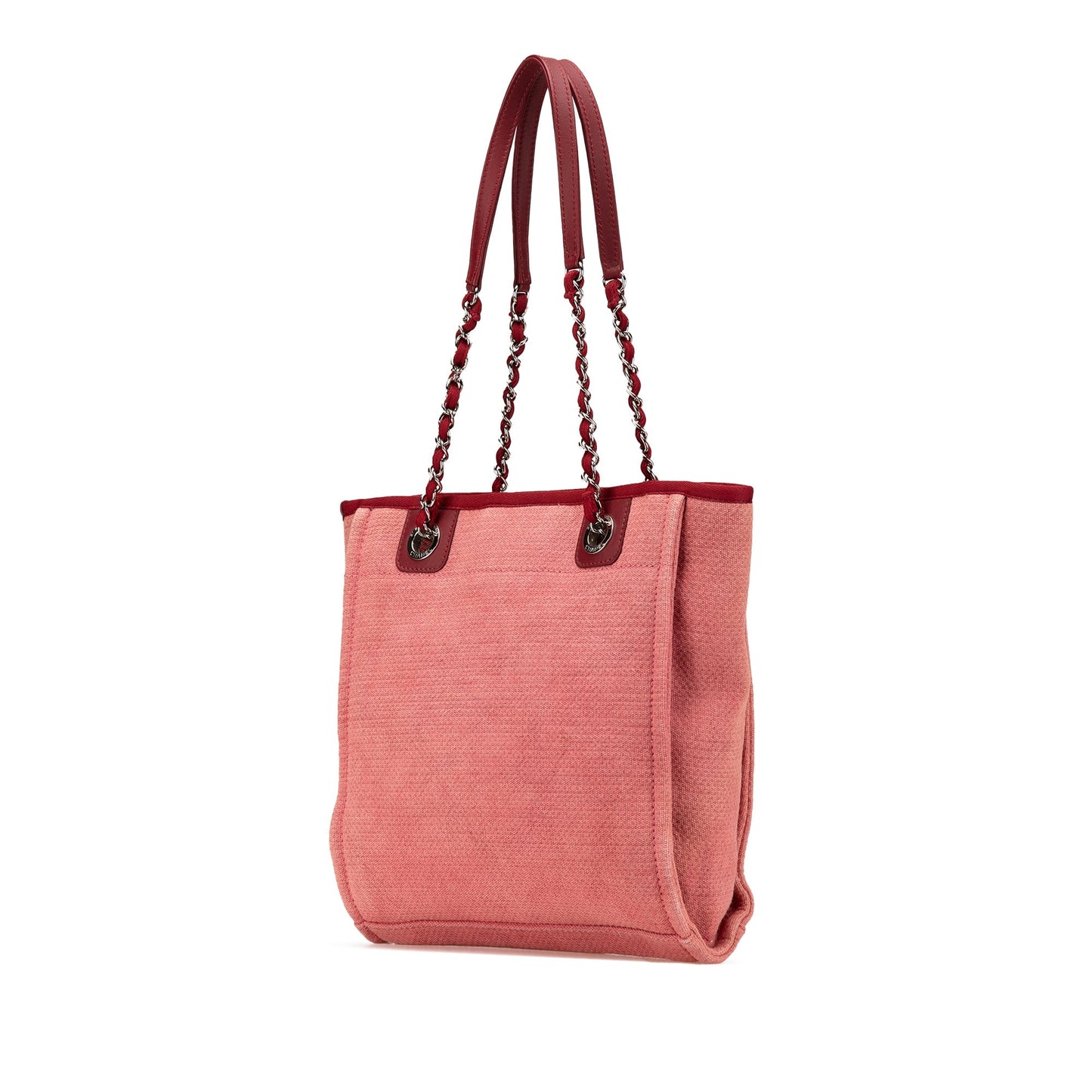 Chanel Mini Canvas Deauville Tote Red
