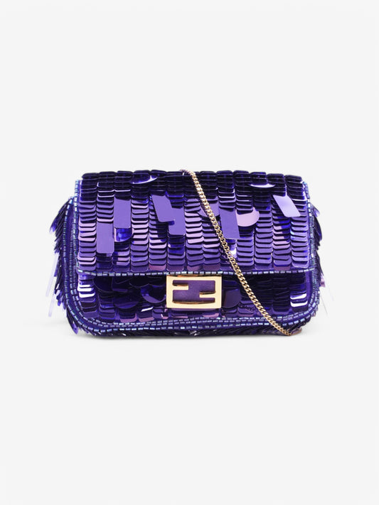 Fendi Baguette Purple Sequin Micro