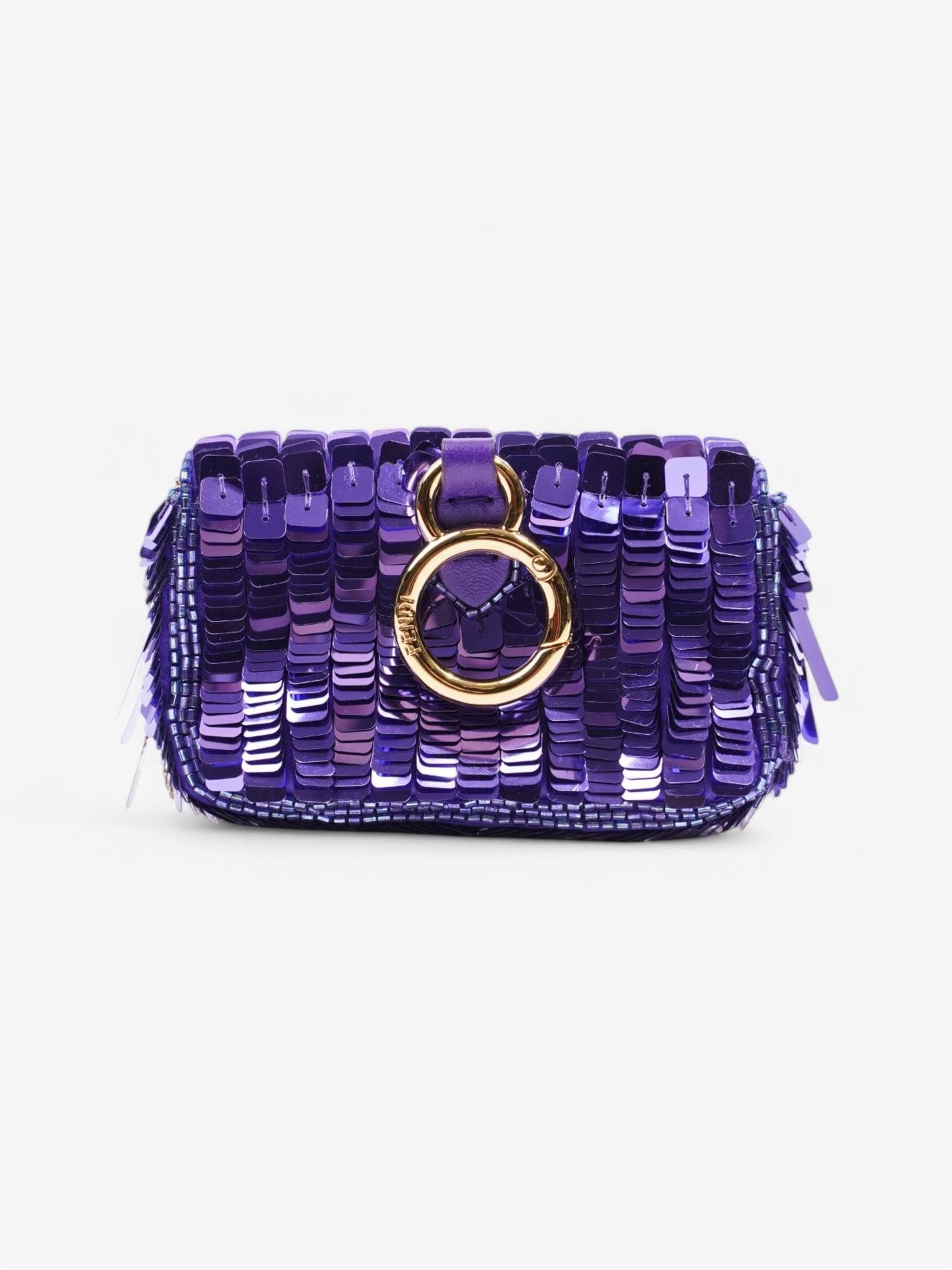 Fendi Baguette Purple Sequin Micro