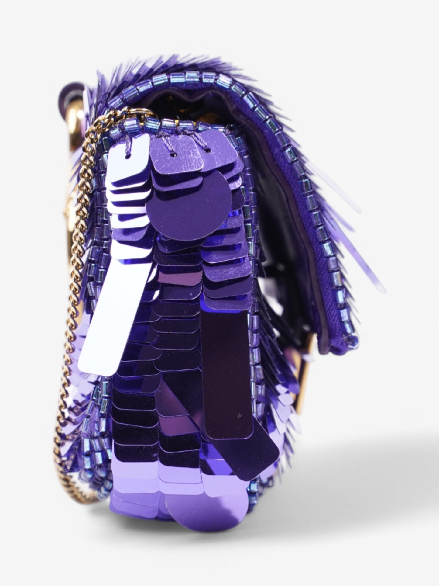 Fendi Baguette Purple Sequin Micro
