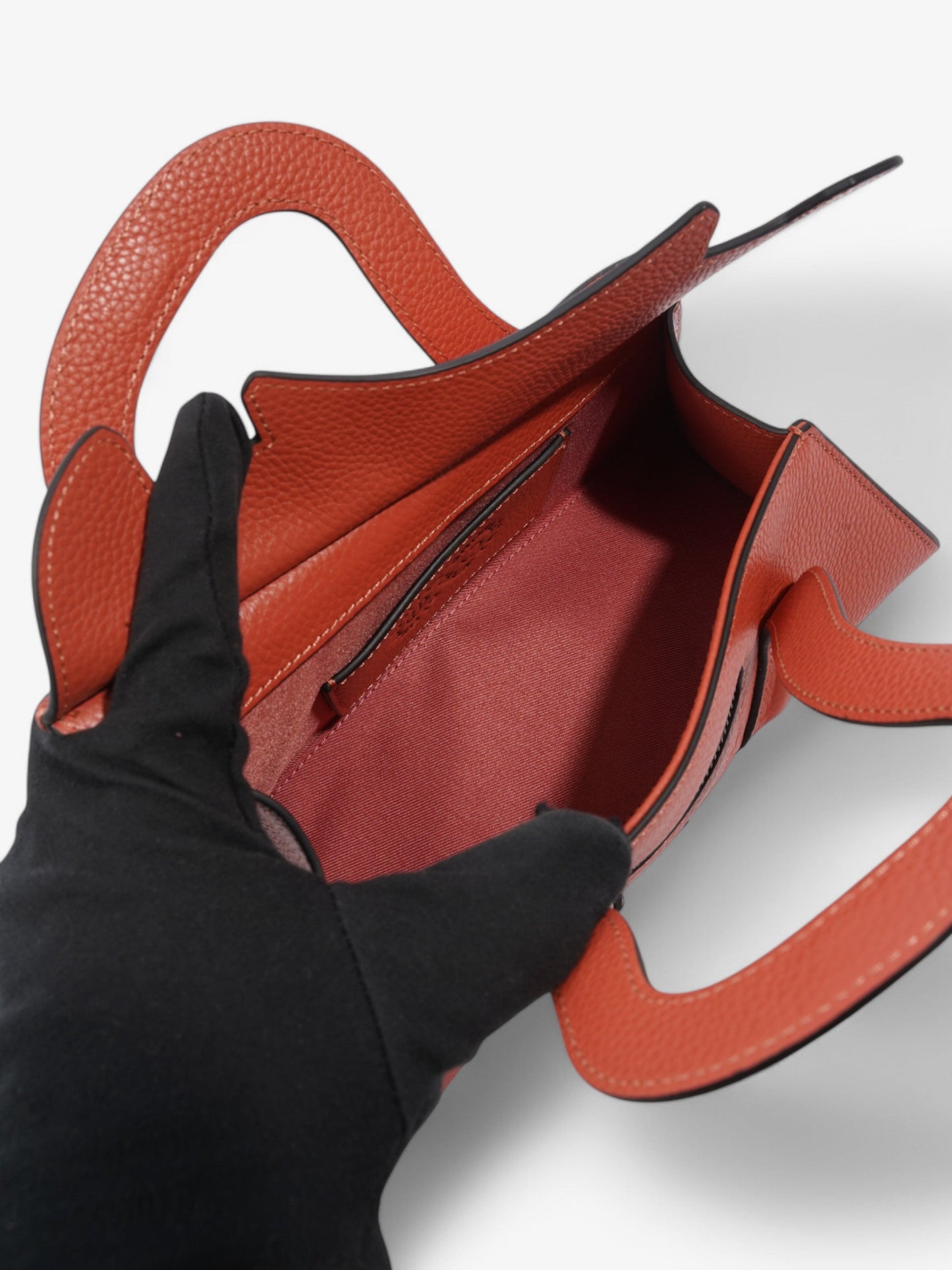 MSCHF Global Supply Chain Telephone Handbag Rust Leather
